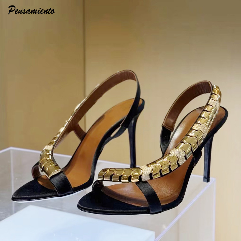 Gladiator Sandal Women - Luxury Rhinestones Sequined Satin Women Gladiator