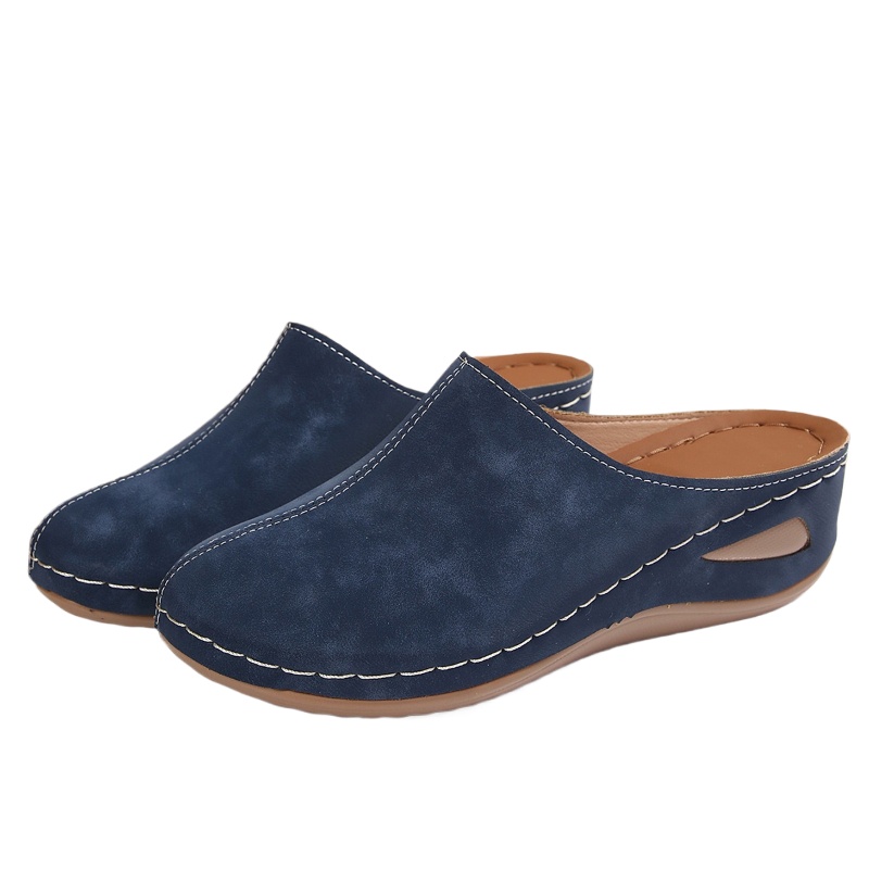Women'S Shoes With Arch Support - Women's Casual Wedge Mules Comfortable Open