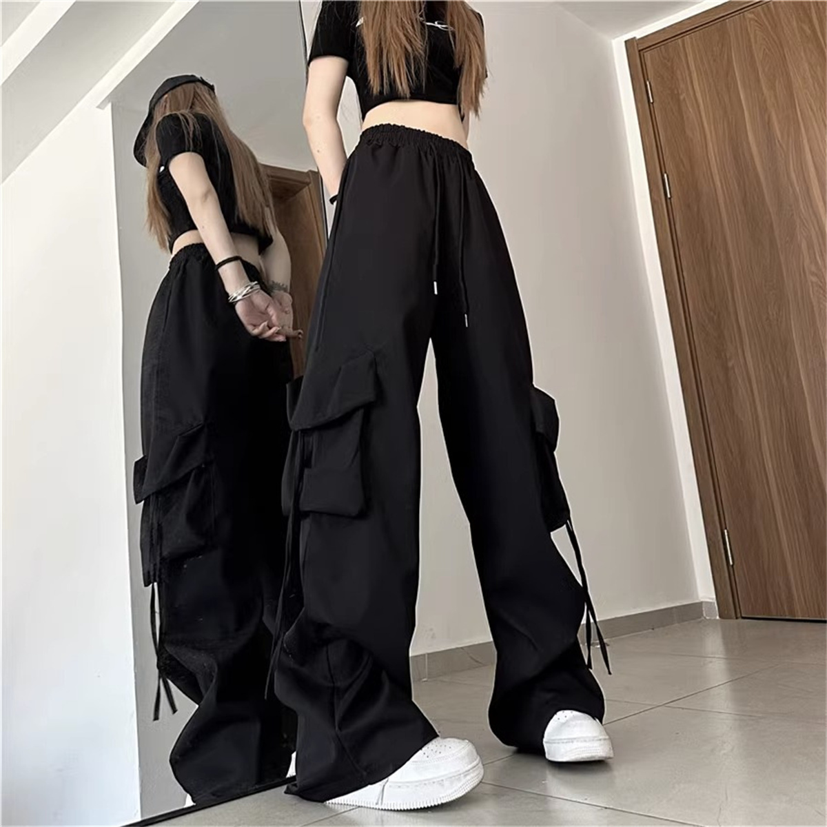 Women Shoes Joggers - Plus Size Women Cargo Pants High
