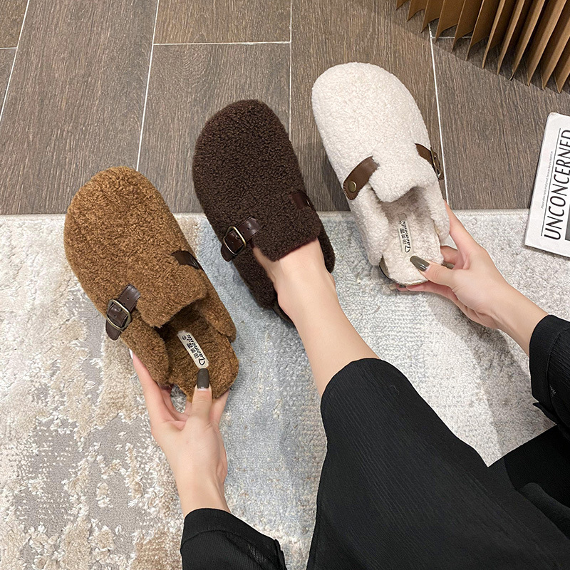 Women'S Shoes With Arch Support - 2025 Fashion Fur Clogs Slippers for