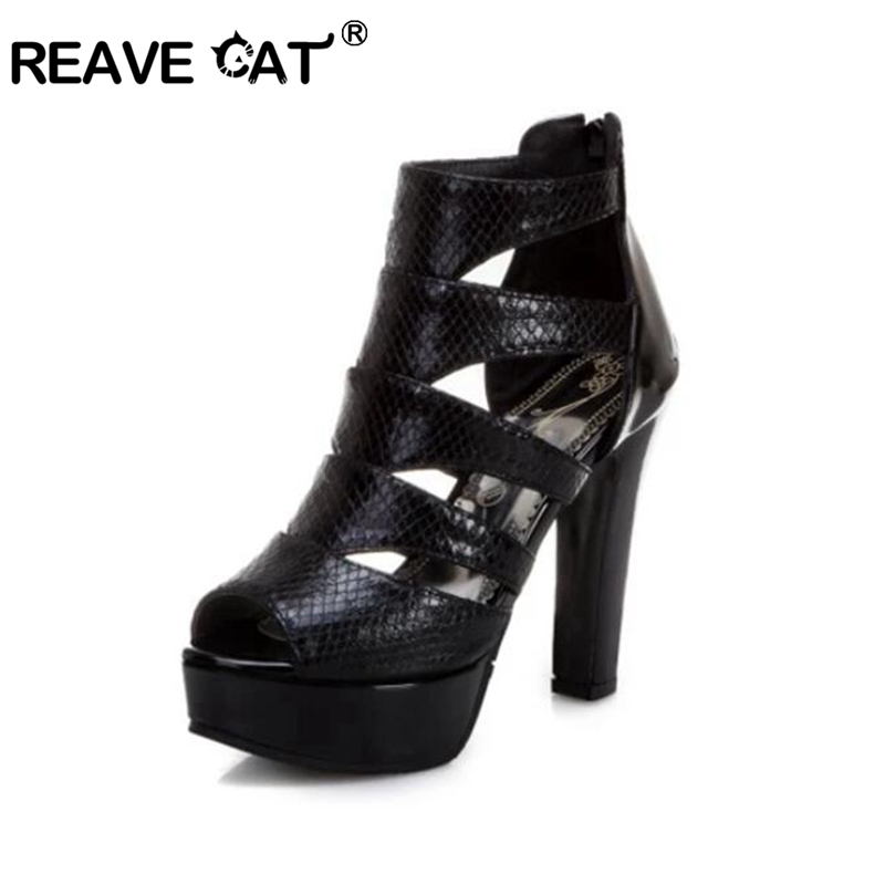 Women'S Shoes Peep Toe - REAVE CAT Sexy Size 34-50 Women