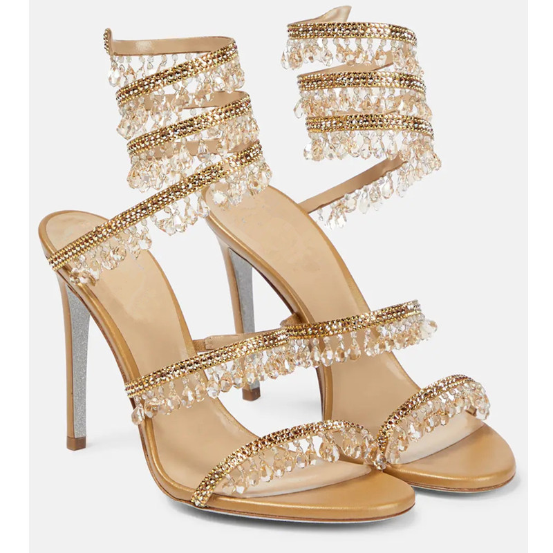 Sexy Green Crystal Fringe Stil - Women'S Shoes Peep Toe review and price