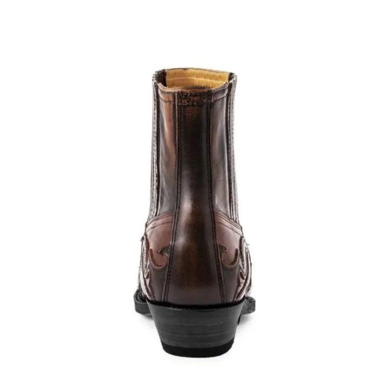 New Men's Boot Handmade Wedge  - Block Heel Ankle Boots review and price