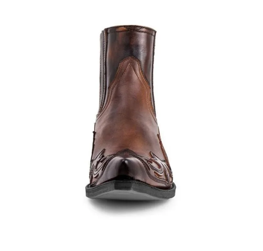 New Men's Boot Handmade Wedge  - Block Heel Ankle Boots review and price