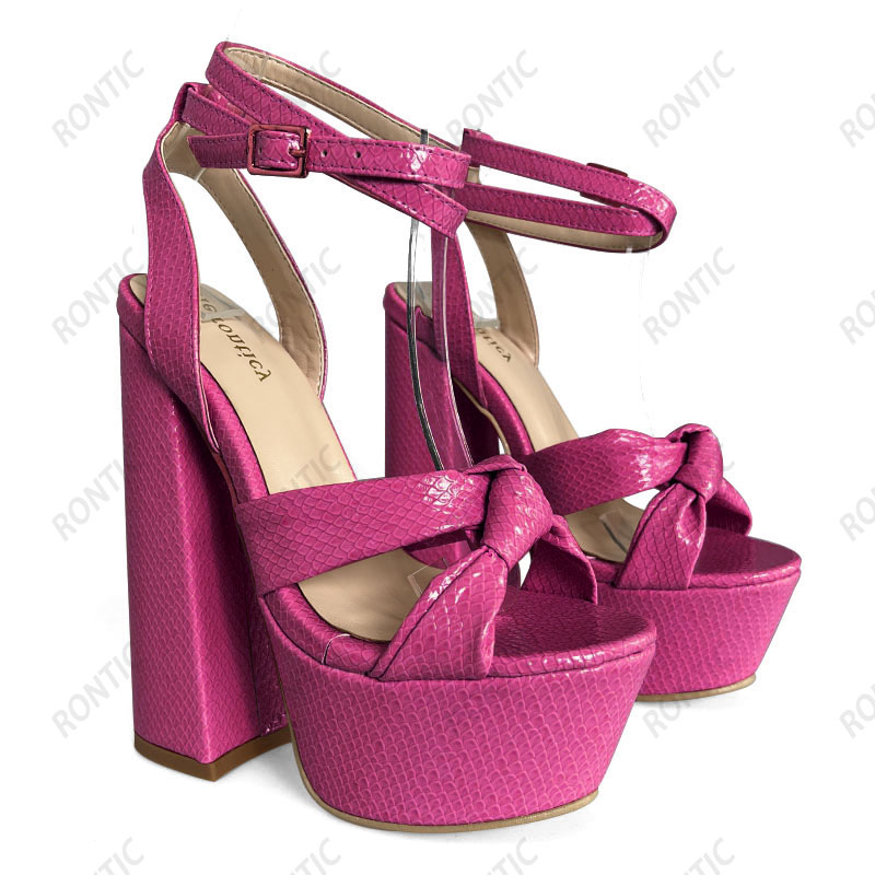 Rontic Hot Handmade Women Plat - Block Heel Ankle Boots review and price