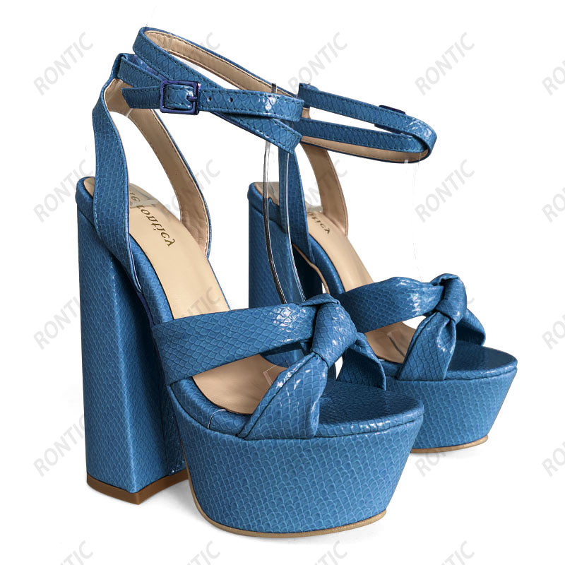 Rontic Hot Handmade Women Plat - Block Heel Ankle Boots review and price