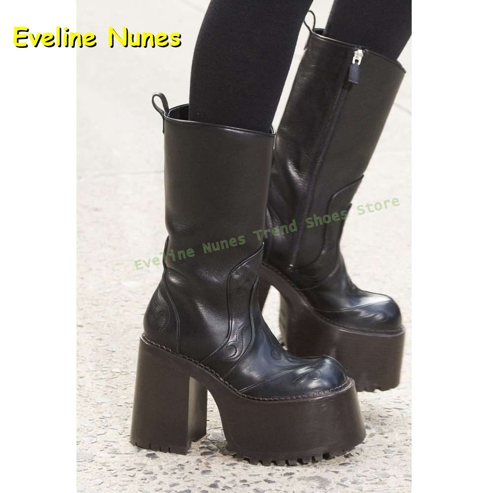 Embroidery Platform Knee High  - Women Shoes Size Chart review and price