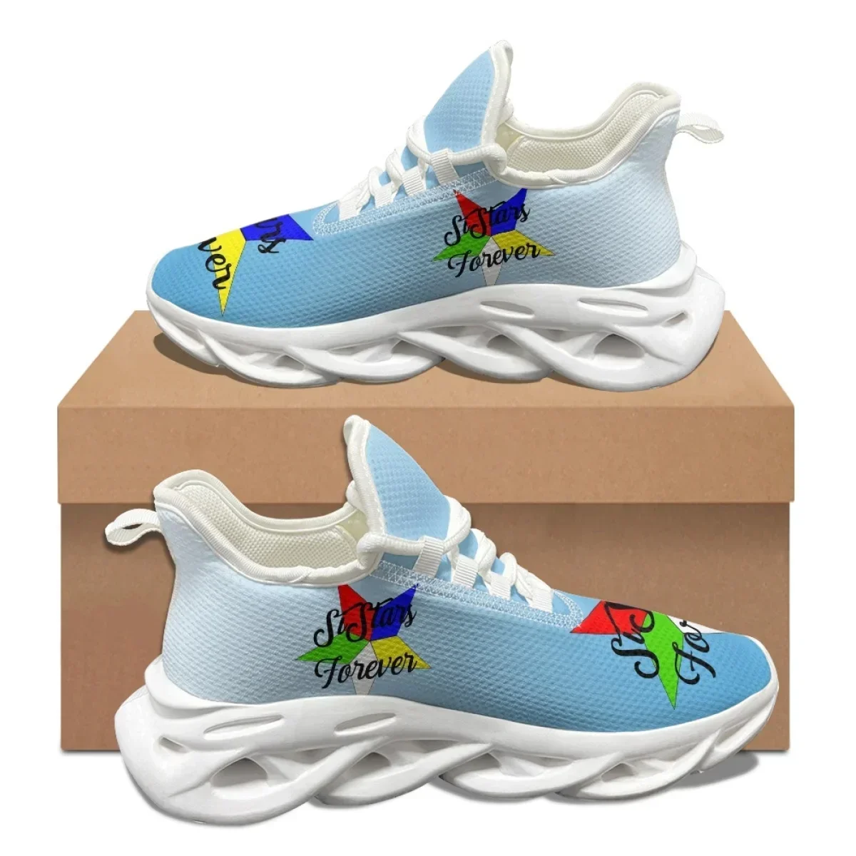 Sky Blue Pentagram OES Pattern - Women Shoes Tennis review and price