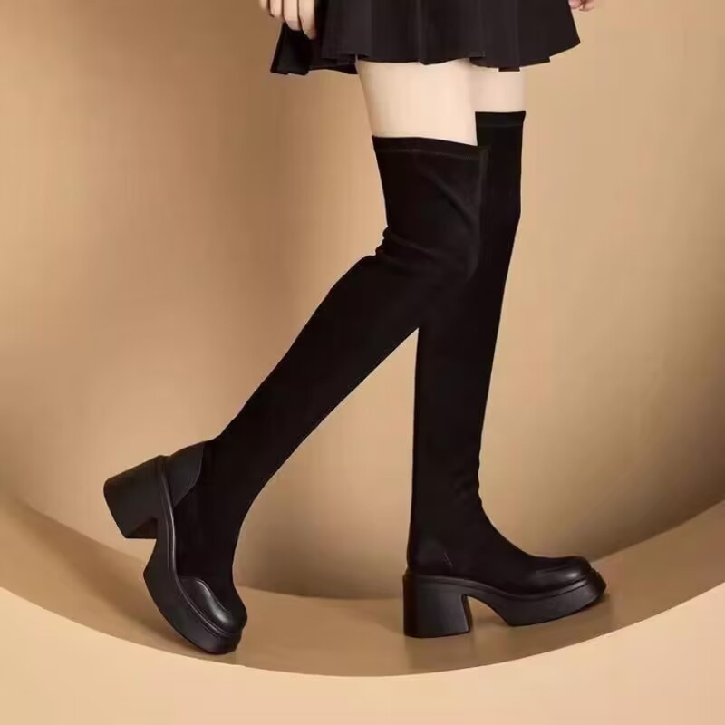 Women Over The Knee Boots Plat - Block Heel Ankle Boots review and price