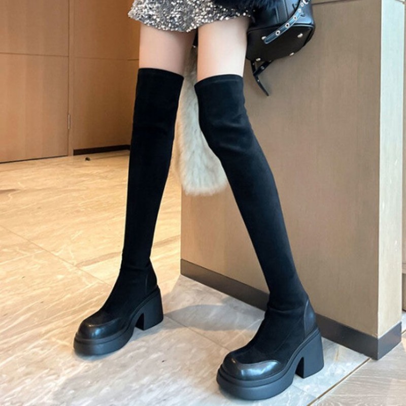 Women Over The Knee Boots Plat - Block Heel Ankle Boots review and price