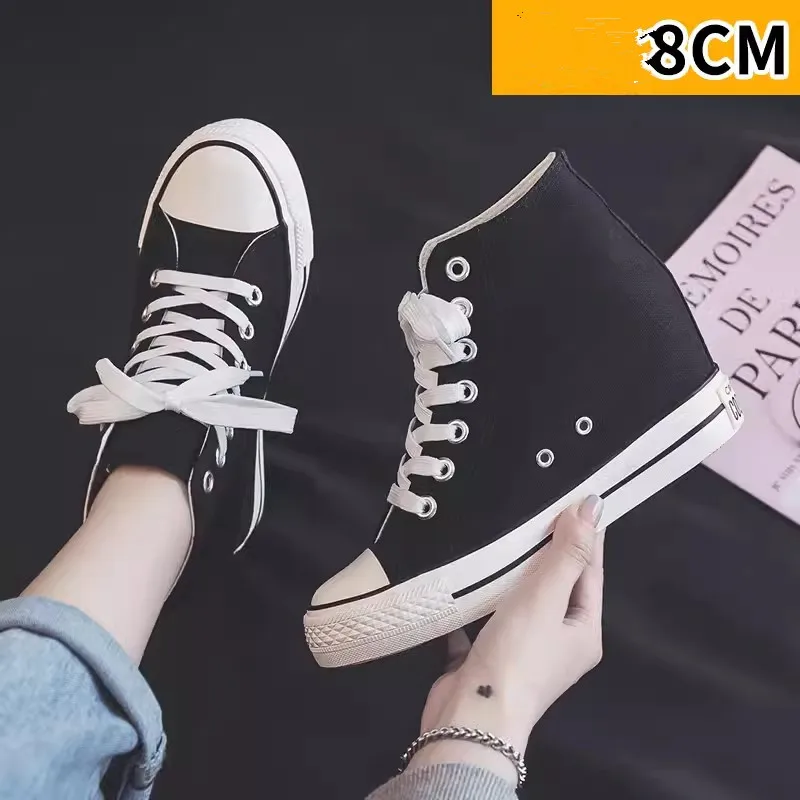High 8cm Platform Canvas Shoes - Women Shoes Size Chart review and price