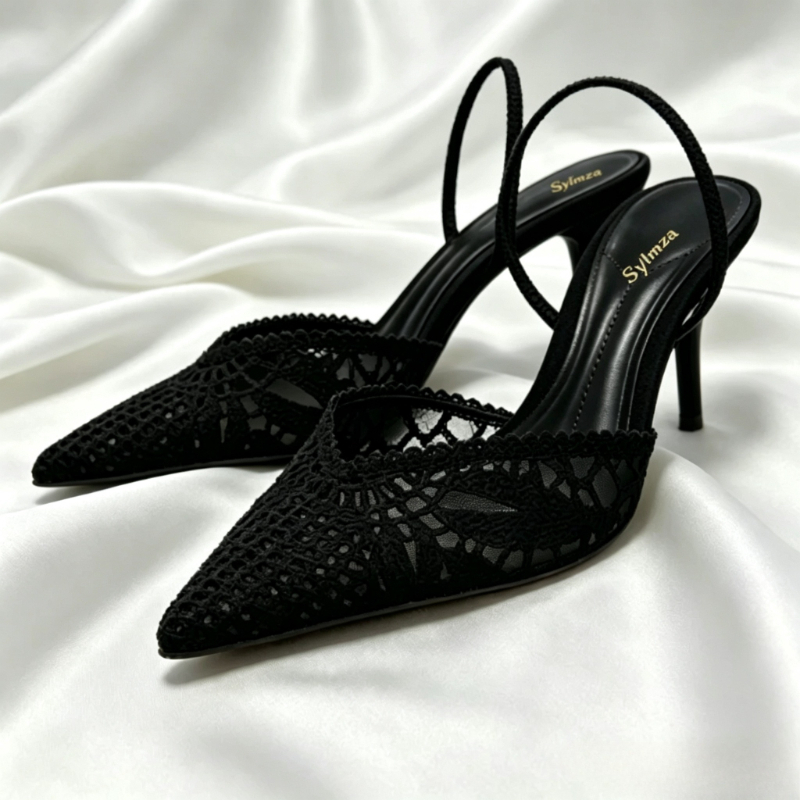 Novely Hollow Woven Design Hee - Women Shoes Model review and price