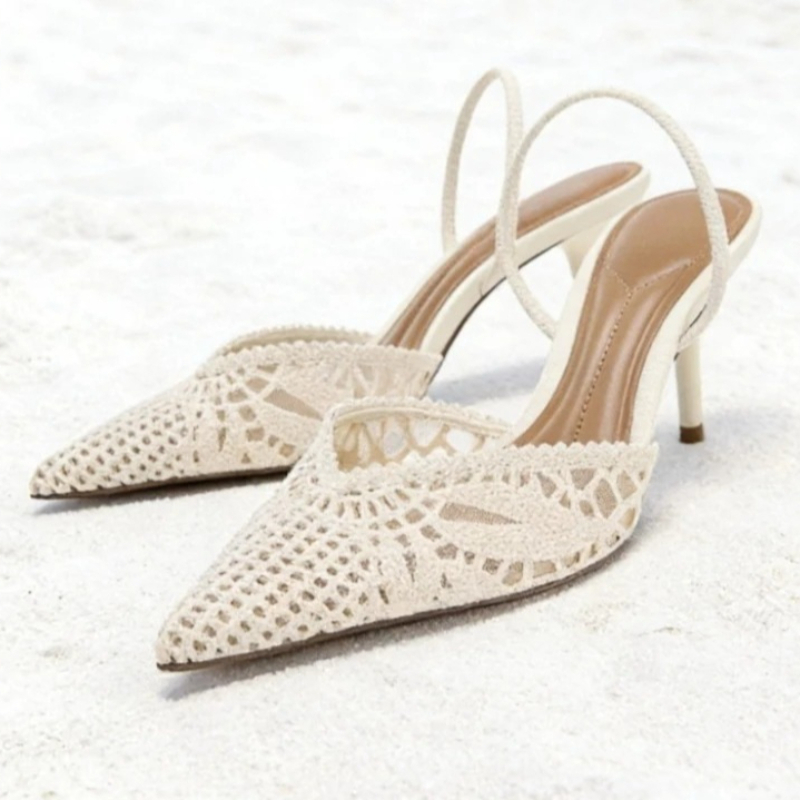Novely Hollow Woven Design Hee - Women Shoes Model review and price