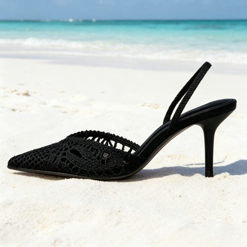 Novely Hollow Woven Design Hee - Women Shoes Model review and price