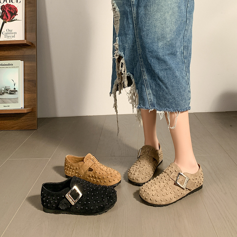 Women Suede Clogs Leather Mule - Women'S Shoes With Arch Support review and price