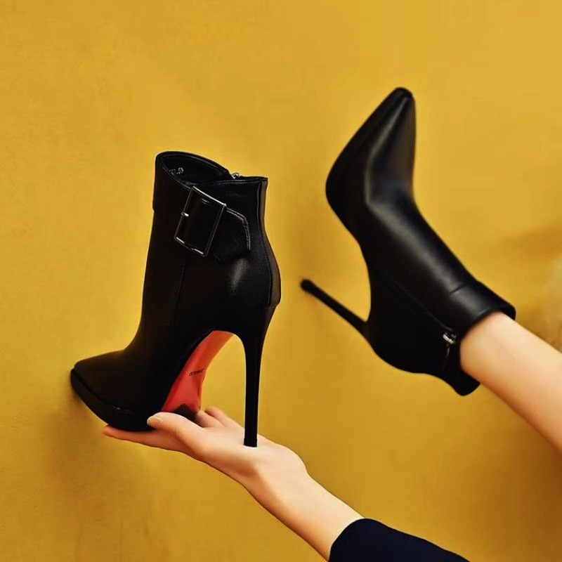 New Winter Pointed High Heel A - Block Heel Ankle Boots review and price