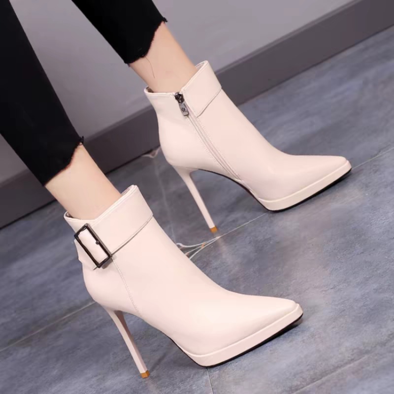 New Winter Pointed High Heel A - Block Heel Ankle Boots review and price