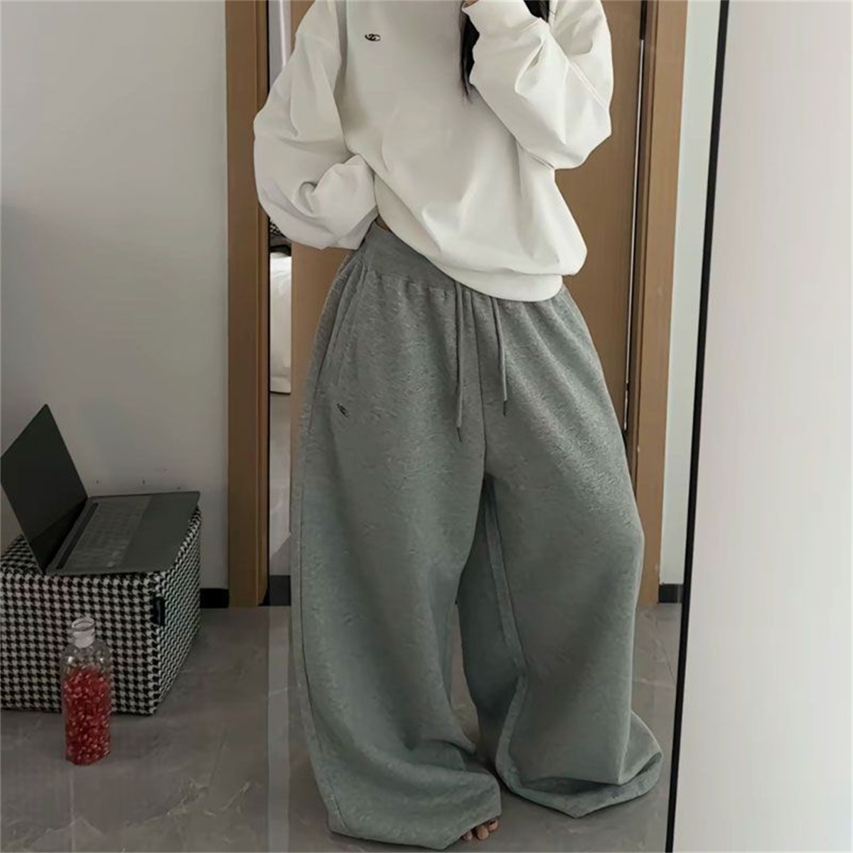 Oversize Woman Black Sweatpant - Women Shoes Joggers review and price