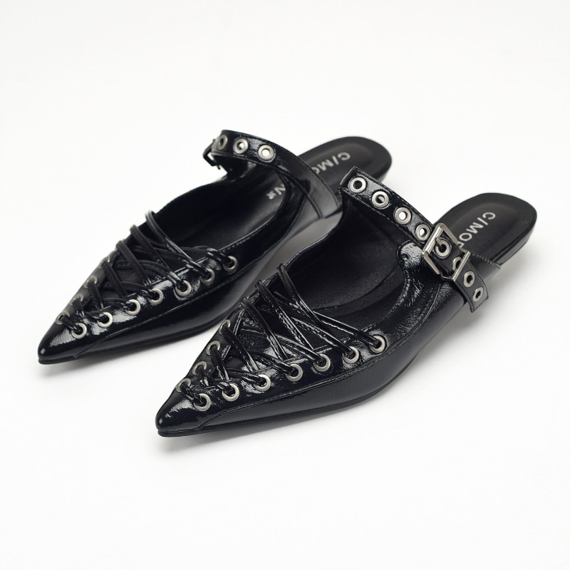 Pointed Toe Lace Up Women Slip - Women Shoes Sandals review and price
